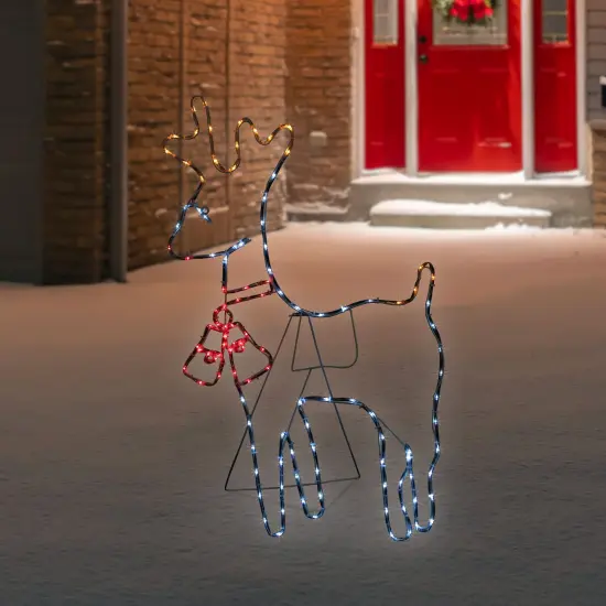 Northlight 36" Lighted Standing Reindeer Silhouette Outdoor Christmas Decor White {3}