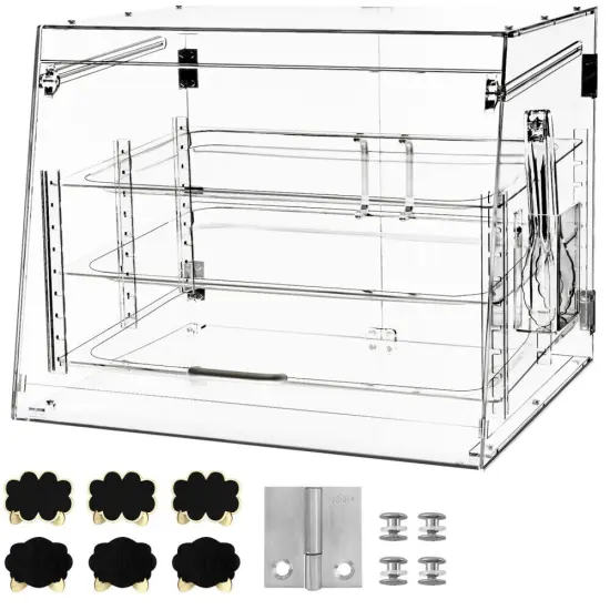 Adjustable Acrylic Pastry Display Case for Countertop Bakery Showcase {1}