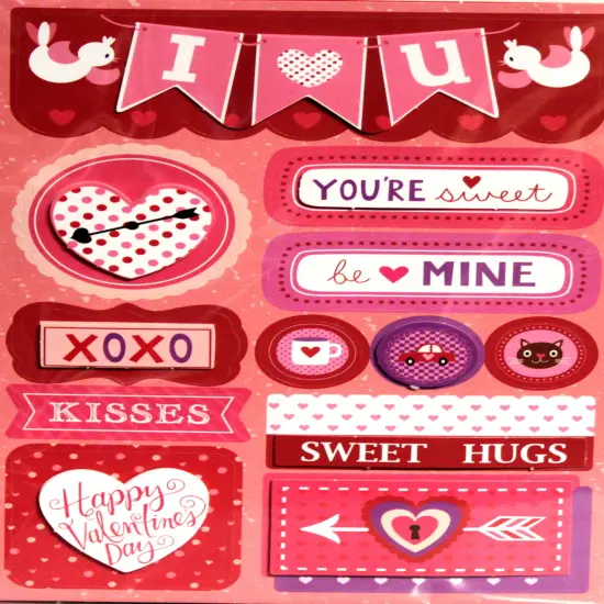 Premium Valentine's Day Dimensional Stickers {1}