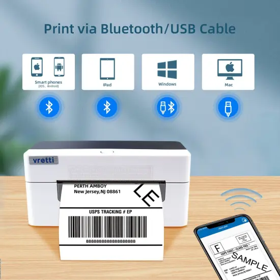 Wireless Bluetooth Thermal Shipping Label Printer {2}