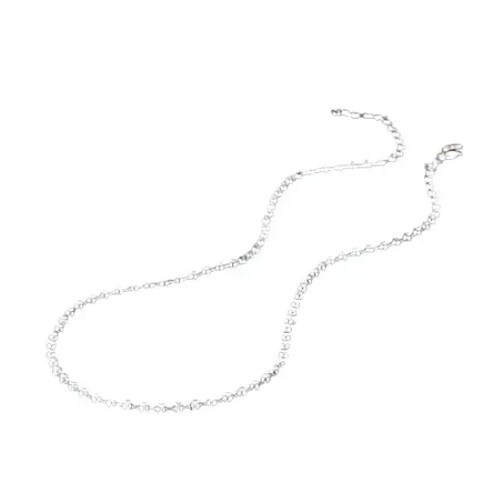 Kitcheniva 925 Sterling Silver Bead Chain Necklace {2}