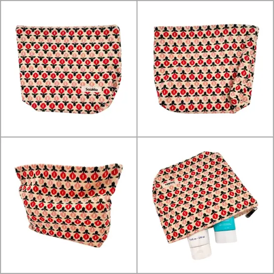 Wrapables Cosmetic Pouch, Makeup and Toiletry Travel Bag, Roses {3}