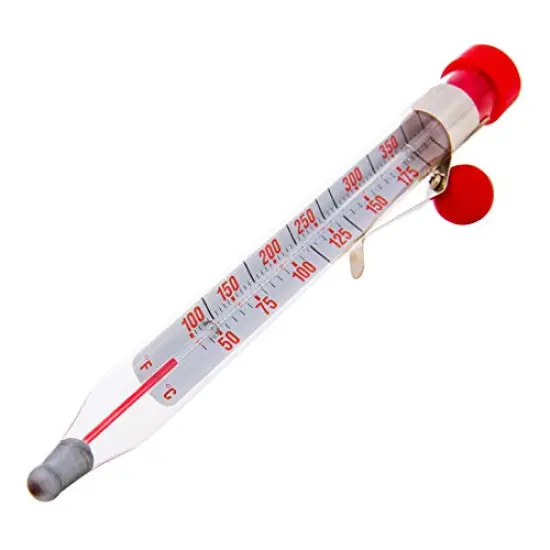 Precision Classic Candy/Deep Fry/Confection Glass Thermometer, Red/Clear {6}