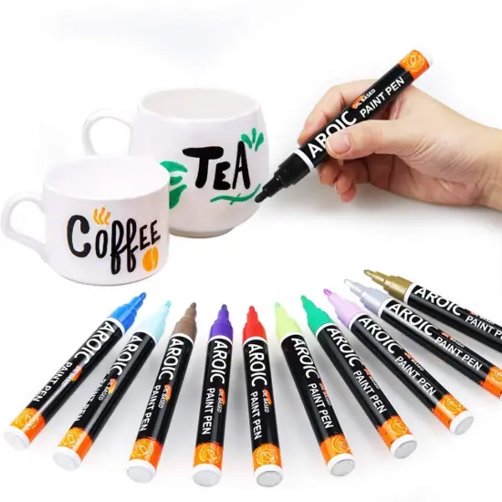 48 Pieces Paint Pens for Rock Painting - Write On Anything! Paint pens for Rock, Wood, Metal, Plastic, Glass, Canvas, Ceramic & More! Low-Odor, Oil-Based, Medium-Tip Paint Markers {4}