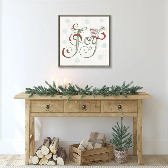 Christmas Season VII by Daphne Brissonnet Framed Canvas Wall Art {1}