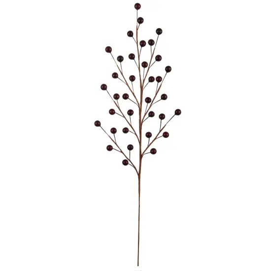 Set of 12: Burgundy Holly Berry Stems with 35 Lifelike Berries | 17-Inch | Festive Accents | DIY Arts & Crafts, Wreaths, & Garlands | Berry Picks | Home & Office Decor {1}