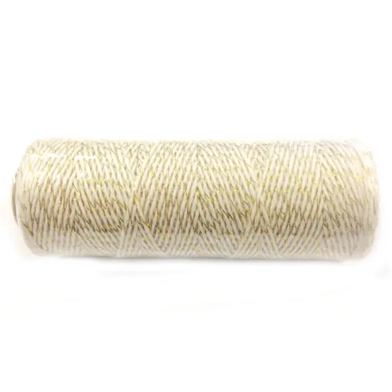 Wrapables Cotton Baker's Twine 4ply 110 Yard, Metallic Gold {1}