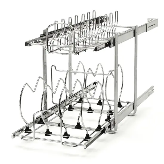 2-Tier Pull-Out Organizer for pots and pans {7}