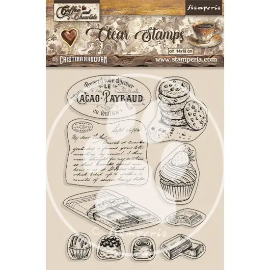 Stamperia Coffee And Chocolate Chocolate Elements Clear Stamps {1}