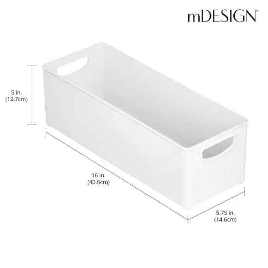 mDesign Plastic Stackable Kitchen Organizer Storage Bin {2}