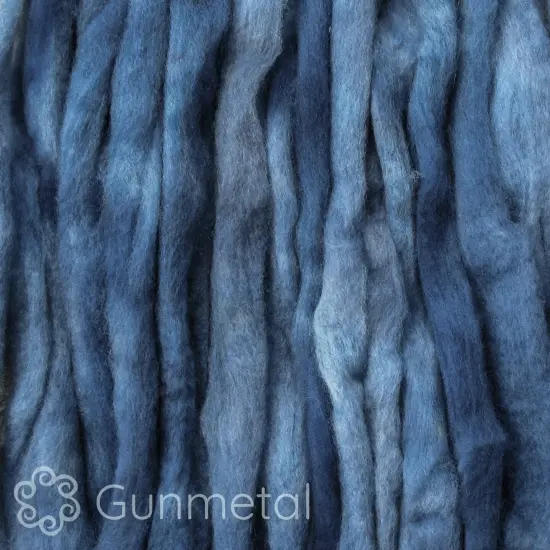 LEARN TO SPIN - Beginner's Spinning Kit with Hand Dyed BFL Roving, Drop Spindle & Printed Instructions w/ Video. Many Colors. Gunmetal {2}