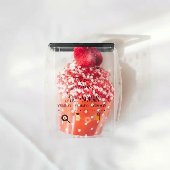 Kitcheniva Women Socks Soft Fluffy Cozy Casual Winter CUPCAKE Red {1}