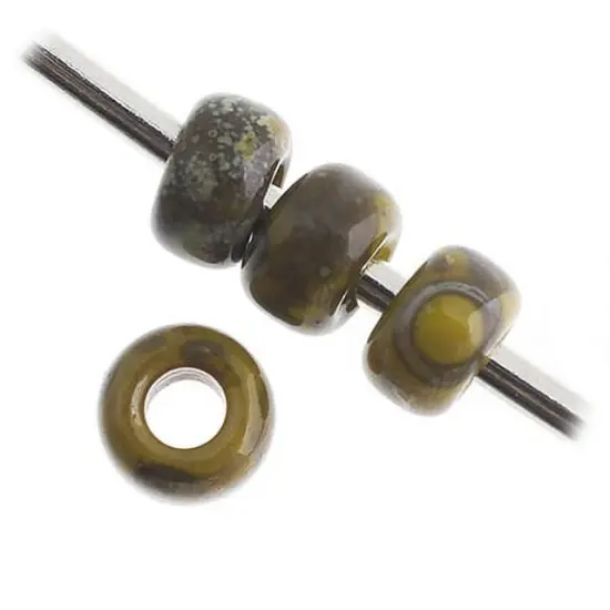 Miyuki 250g Opaque Picasso Round Rocailles Seed Beads, 11/0 Dark Yellow #4519 {2}