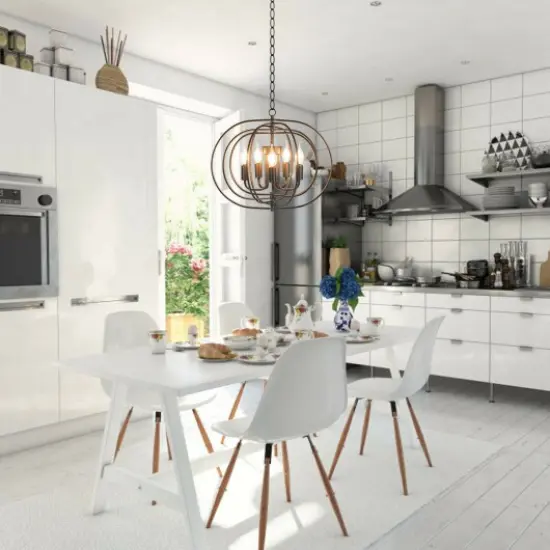 16" Folding Rotatable Chandelier 5 Lights Metal Ceiling Lamp {2}