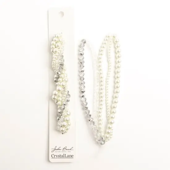 Crystal Lane DIY Ranunculus Twisted Glass & Pearls Beads, 5 Strands {2}