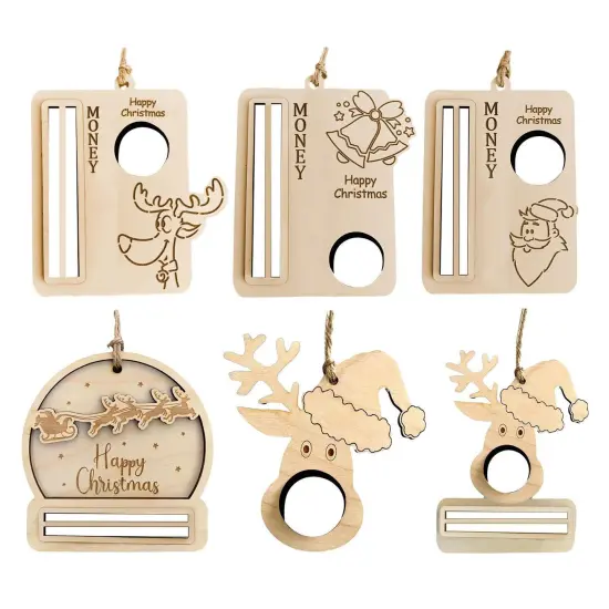 Kitcheniva Unique Wooden Money Holder For Christmas Cash Gift {2}