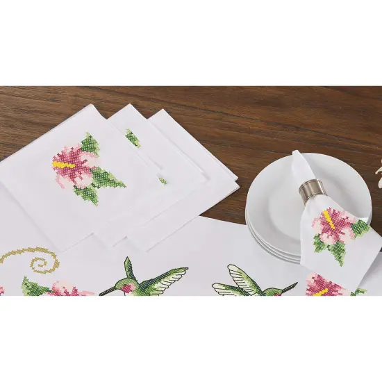 HerrschnersHummingbird Napkins Stamped Cross-Stitch Multi {1}