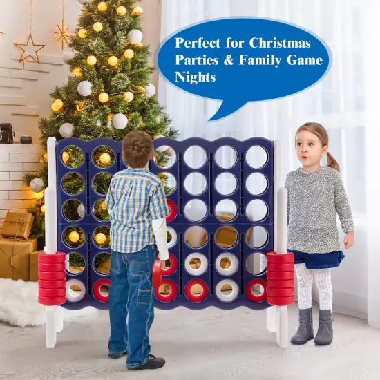 Costway Jumbo 4-to-Score 4 in A Row Giant Game Set Indoor Outdoor Adults Kids Family Fun {2}