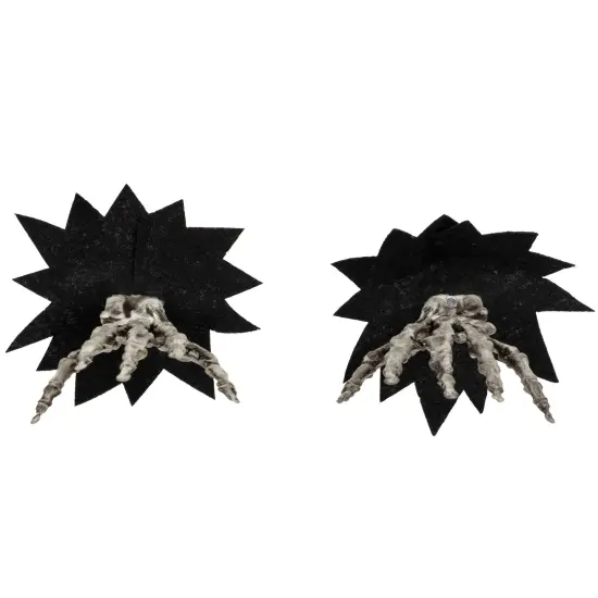 Northlight 7" Skeleton Hands Halloween Window Decoration Black {4}