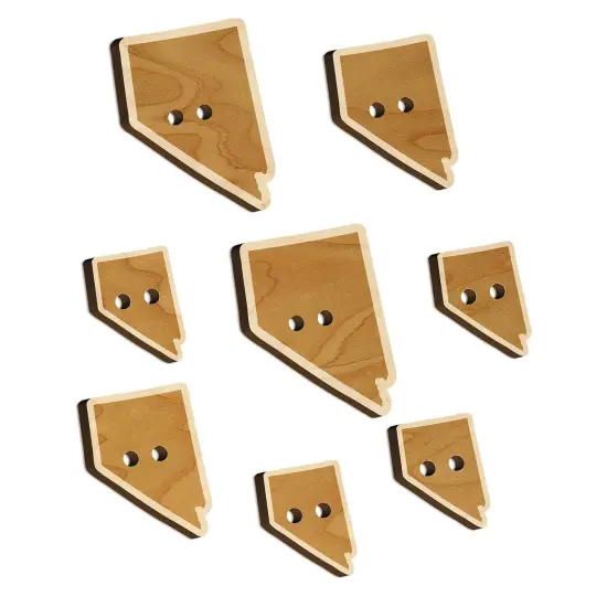 Nevada State Silhouette Wood Buttons for Sewing Knitting Crochet DIY Craft {7}