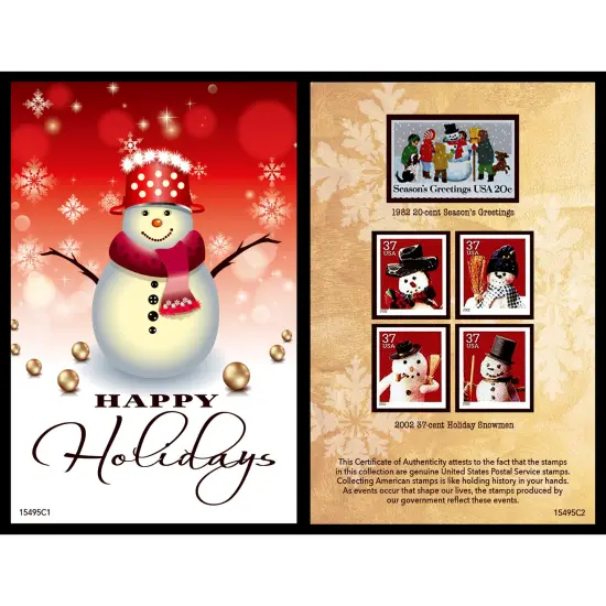 Snowman United States Postage Stamp Card {1}