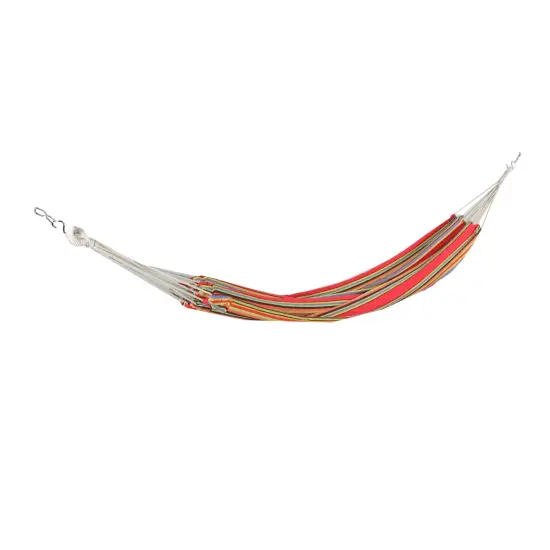 Northlight Striped Woven Single Brazilian Hammock - 77" x 39.25" Red {1}