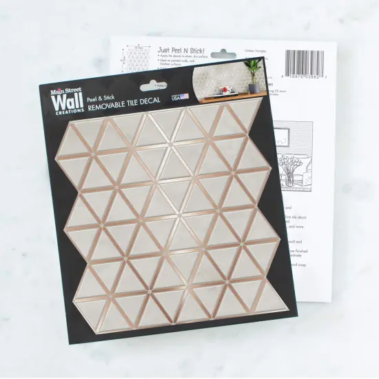 8 in x 8 in Gold Diamond Foil Peel and Stick Paper Tile Backsplash (24-Pack) {5}