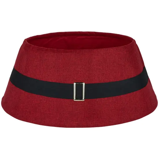 Northlight 26.75" Red Santa's Belt Round Christmas Tree Collar {1}