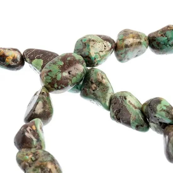 Earth's Jewel Semi-Precious 9-12mm Turquoise Natural 16" Nugget Strung Bead {2}