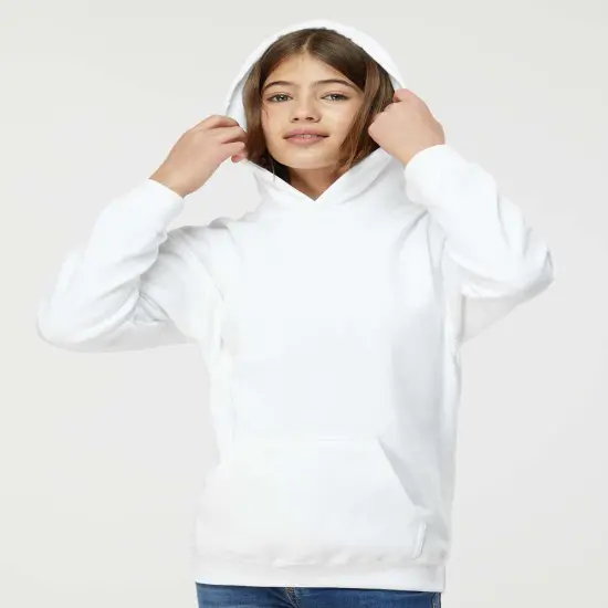 7.5 oz Cotton/Polyester Blend Pouch Pocket Hooded Sweatshirt {4}
