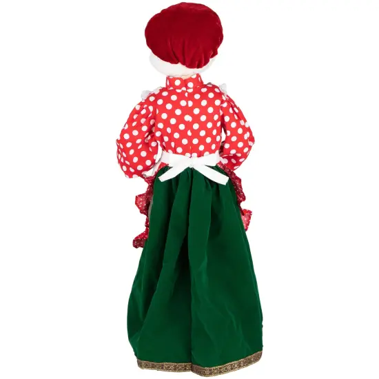 Northlight 24" Animated and Musical Mrs. Claus with Gingerbread Cookie Christmas Figure Red {7}