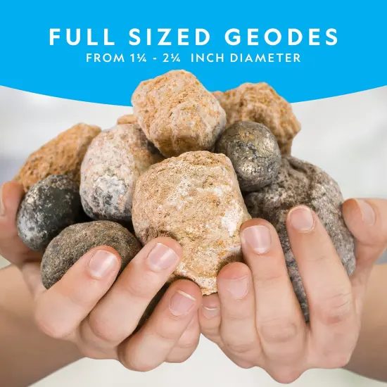 Break Open 10 Premium Geodes - Includes Goggles and Display Stands - Great STEM Science Kit, Geology Gift for Kids, Geodes Rocks Break Your Own, Toys for Boys and Girls {4}