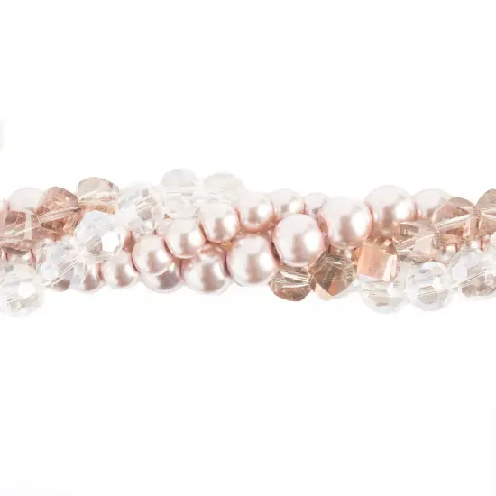 Crystal Lane DIY Deutzia Twisted Glass & Pearls Beads, 5 Strands {1}