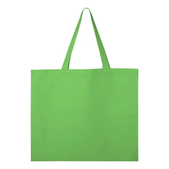 Q-Tees&reg; Promotional Tote Heavy Cotton Canvas Lime {1}