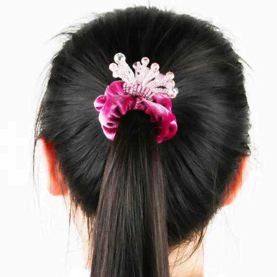 Kitcheniva Fashion Scrunchies Elastic Hair Bands With Beads Rose {3}