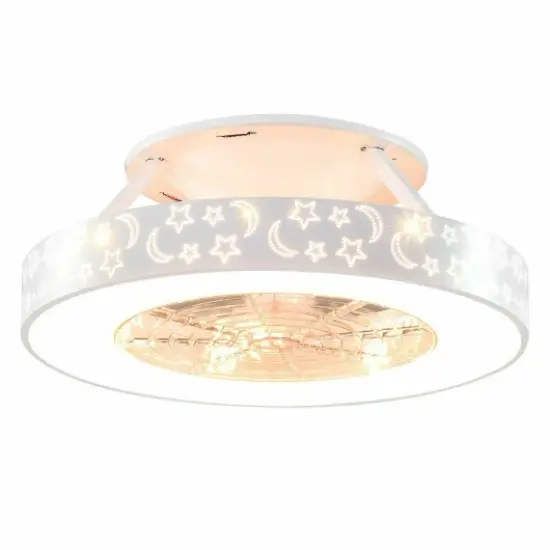 23 Inch Mount Ceiling Fan with LED Light and Remote Control {1}