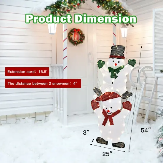 54 Inch Snowman Xmas Decorations with UL Certified Plug {4}