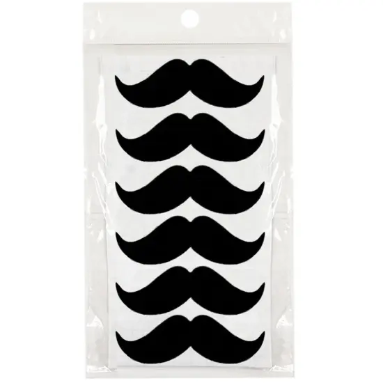 Wrapables Set of 30 Chalkboard Labels / Chalkboard Stickers, 3.54" x 1.14" Mustache {1}