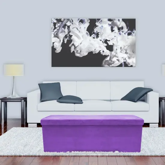 Sorbus Storage Bench Chest Collapsible Folding Bench Purple {3}