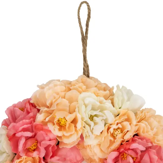 Northlight Artificial Peony Spring Floral Wreath - 8" - Pink and White {4}