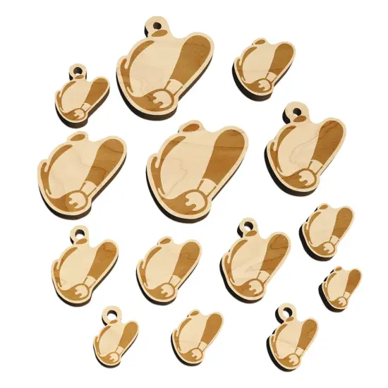 Paint Brush Splatter Mini Wood Shape Charms Jewelry DIY Craft {7}