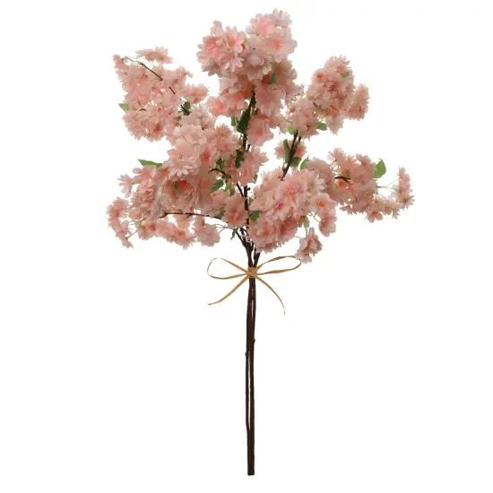 3-Pack: Light Pink Cherry Blossom Stems with Lifelike Silk Flowers - Perfect for Floral Arrangements, Bouquets & Home Decor - Floral Home by Artificial Flowers {1}