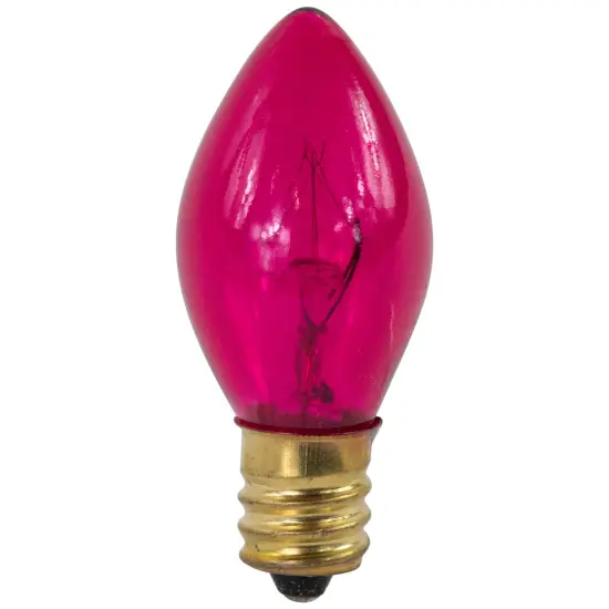 Northlight Transparent C7 Incandescent Christmas Replacement Bulbs - Pink - Pack of 25 {3}