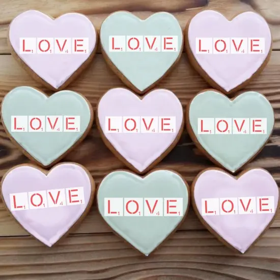 Scrabble Love Cookie Stencil {2}