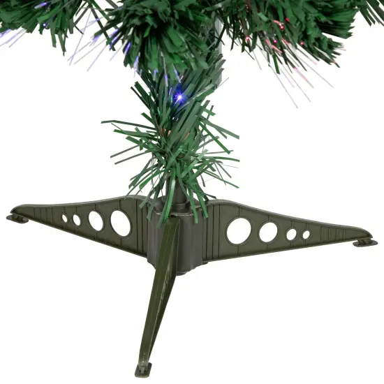 Northlight 2' Pre-Lit Medium Color Changing Fiber Optic Artificial Christmas Tree Green {7}