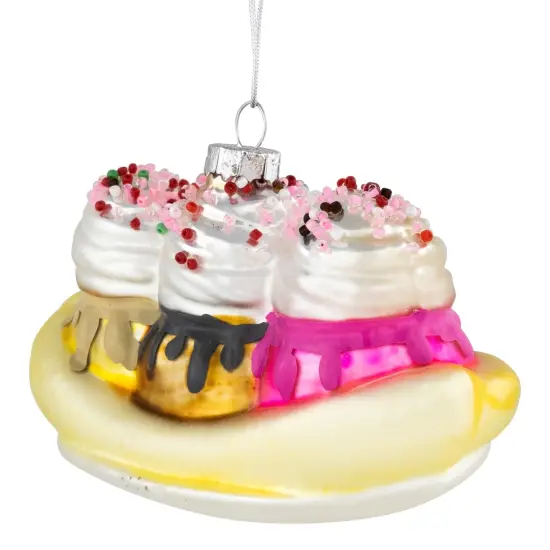 Northlight 5" Banana Split Glass Christmas Ornament Silver {5}