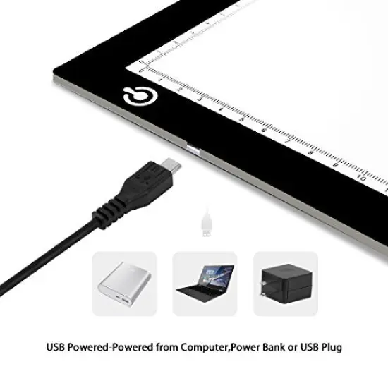 A4 LED Copy Board Light Tracing Box, Ultra-Thin Adjustable USB Power Artcraft LED Trace Light Pad for Tattoo Drawing, Diamond Painting, Streaming, Sketching, Animation, Stenciling {5}