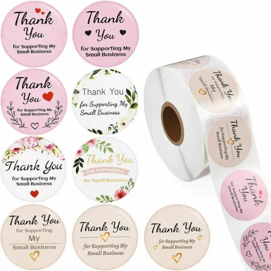Kitcheniva 500 Pcs Thank You Stickers Supporting Business Labels Decor DIY {7}