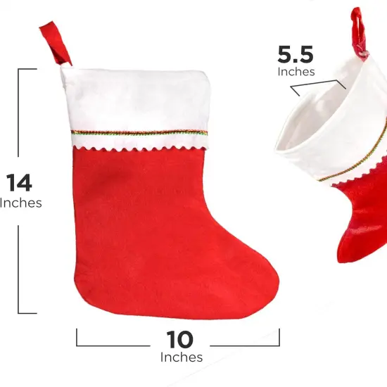 Kitcheniva 14" Red Felt Christmas Stockings {5}