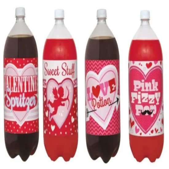 Valentines 2 Liter Bottle Labels, 4ct {1}